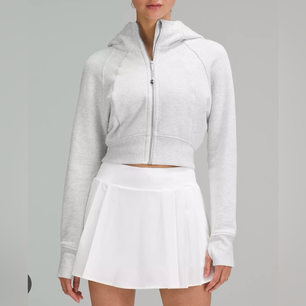 lululemon athletica Light Gray Cropped Zip Hoodie
